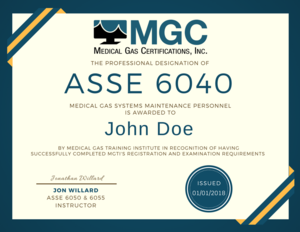 ASSE 6040 Maintenance Personnel certification badge